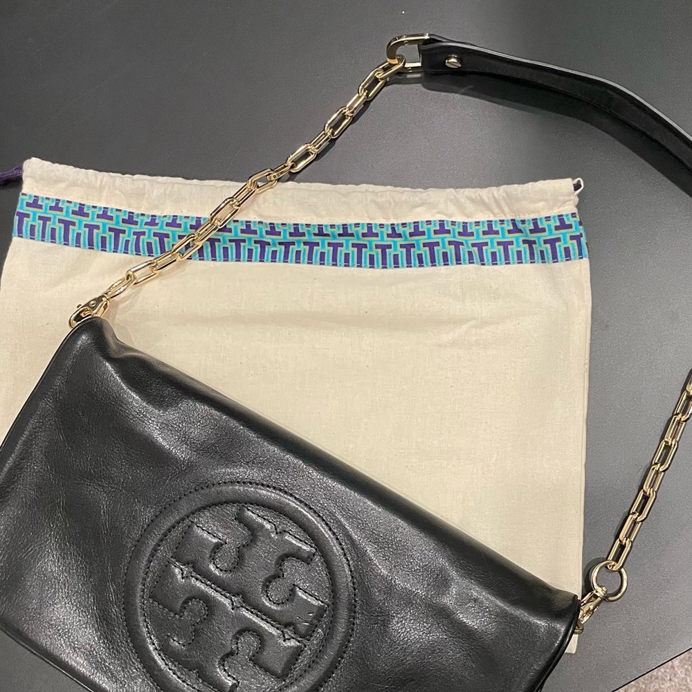 Tory Burch double zip clutch